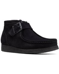 Clarks - Wallabt Buckle Suede Bootie - Lyst