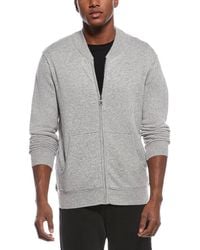 Kier + J - College Wool & Cashmere-Blend Zip-Up Cardigan - Lyst