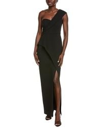 Aidan Mattox - One-Shoulder Wrap Column Gown - Lyst