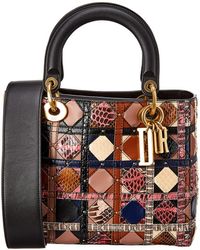 Dior Lady Quilted Leather Tote - Black