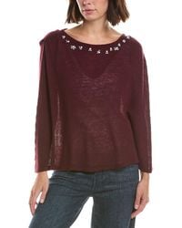Portolano - Crystals Wool & Cashmere-Blend Poncho - Lyst