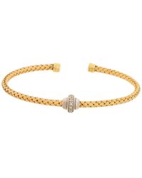Meshmerise - 18k Rose Gold Vermeil 0.1 Ct. Tw. Diamond Mesh Bangle - Lyst