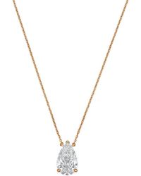 Diana M. Jewels - Diana M. 14K Rose 15.00 Ct. Tw. Lab-Grown Diamond Pendant Necklace - Lyst