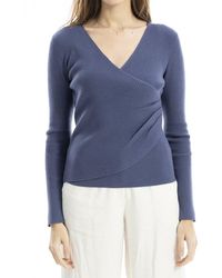 Max Studio - Faux Wrap Vneck Sweater - Lyst