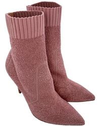 Gianvito Rossi - Synthetic Boucle Knit Fiona Bootie (Authentic Pre- Loved) - Lyst