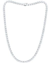 Diana M. Jewels - Diana M. 14K 25.50 Ct. Tw. Lab-Grown Diamond Tennis Necklace - Lyst