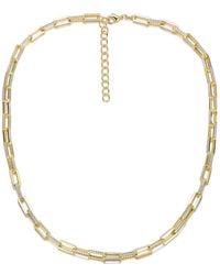 Genevive Jewelry - 14k Over Silver Cz Necklace - Lyst
