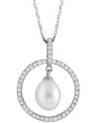 Splendid - Silver 8-8.5mm Freshwater Pearl & Cz Necklace - Lyst