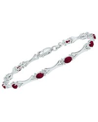 Gemstones - 1.86 Ct. Tw. Diamond & Ruby Bracelet - Lyst