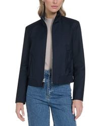 Cole Haan - Pin Stripe Rain Bomber Jacket - Lyst