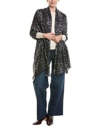 Sofiacashmere - Sofiacashmere Leopard Print Lightweight Cashmere Wrap - Lyst