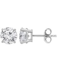 Lab Grown Diamonds - 14K 6.00 Ct. Tw. Lab-Grown Diamond 4 Prong Stud Earring - Lyst