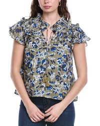Sail To Sable - Flutter Sleeve Top - Lyst
