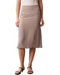Calvin Klein - Crepe Print Midi Skirt - Lyst