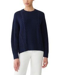 Lafayette 148 New York - Mixed Stitch Crewneck Sweater - Lyst