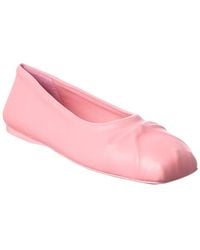 Marni - Bow Leather Ballerina Flat - Lyst