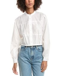10 Crosby Derek Lam - Malory Garden Tile Eyelet Blouse - Lyst