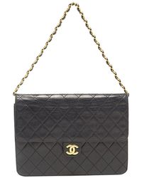 Chanel - Quilted Leather Cc Square Double Flap Shoulder Bag (Authentic Pre-Owned) - Lyst