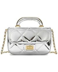 Tiffany & Fred Paris - Metallic Quilted Leather Top Handle Crossbody - Lyst