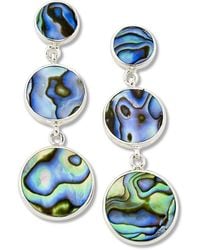 Samuel B. - Silver Abalone Drop Earrings - Lyst