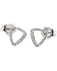 Diamond Select Cuts - 14K 0.11 Ct. Tw. Diamond Triangle Earrings - Lyst