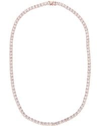 Rachel Glauber - Plated Cz Tennis Necklace - Lyst