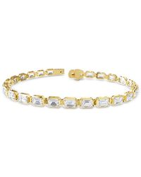 Lab Grown Diamonds - 18K Vermeil 10.05 Ct. Tw. Lab-Grown Diamond Tennis Bracelet - Lyst
