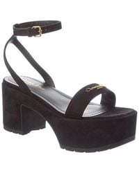 Dior - D-Lane Suede Platform Sandal - Lyst