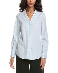 Anne Klein - Ruffle Shirt - Lyst