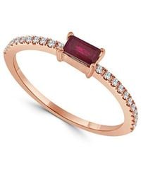 Sabrina Designs - 14k Rose Gold 0.23 Ct. Tw. Diamond & Ruby Ring - Lyst