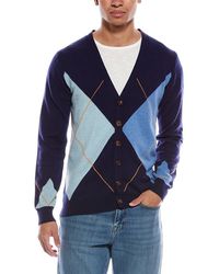 Brodie Cashmere - Argyle Wool & Cashmere-Blend Cardigan - Lyst
