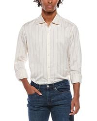Isaia - Silk-Blend Sport Shirt - Lyst