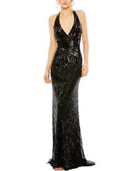 Mac Duggal - Faux Wrap Sequin Trumpet Dress - Lyst