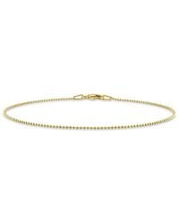 Italian Silver - 18K Over Ball Chain Bracelet - Lyst