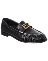 Fendi - Baguette Leather Loafer - Lyst