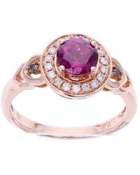Le Vian - Positivity 14K Rose 1.06 Ct. Tw. Diamond & Rhodolite Cocktail Ring - Lyst