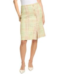 St. John - Soft Prince Of Wales Plaid Pencil Skirt - Lyst