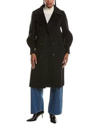 Ellen Tracy - Mixed Media Double-Face Coat - Lyst