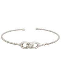 Meshmerise - 18K Plated 0.03 Ct. Tw. Diamond Bangle Bracelet - Lyst