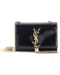 Saint Laurent - Patent Leather Classic Monogram Tassel Crossbody Small (Authentic Pre-Loved) - Lyst