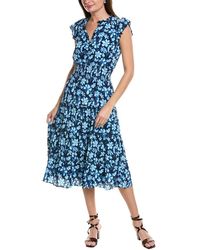 Sail To Sable - Flutter Sleeve Midi Dress - Lyst