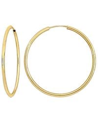 Italian Gold - Italian Gold Hoop Earrings - Lyst