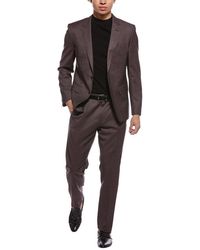 BOSS - 2Pc Wool-Blend Suit With Flat Front Pant - Lyst