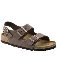 Birkenstock - Milano Birkibuc Leather Sandal - Lyst