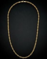 Italian Gold - 14k Square Byzantine Necklace - Lyst