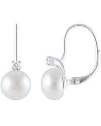 Splendid - 8-8.5Mmmm Pearl Cz Earrings - Lyst