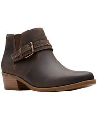 Clarks - Danyelle Wish Leather Boot - Lyst