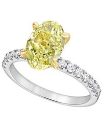 Lab Grown Diamonds - 14K 3.00 Ct. Tw. Lab-Grown Diamond Engagement Ring - Lyst