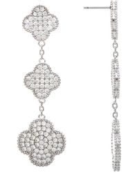 Rivka Friedman - Cz Clover Drop Earrings - Lyst