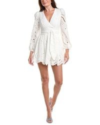 Avec Les Filles - Long Sleeve Tie Waist Skort - Lyst
